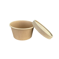 Bol supa carton 14 oz cu capac din carton