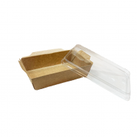 cutie carton laminata catering mare cu capac transparent